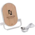 Qi-Certified Bamboo Phone Charger Stand