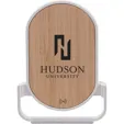 Qi-Certified Bamboo Phone Charger Stand — view 3