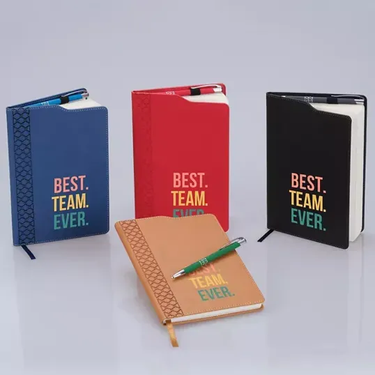 Full Color Montabella Journal, 5.85 x 8.75 Faux Leather Notebook — view 5