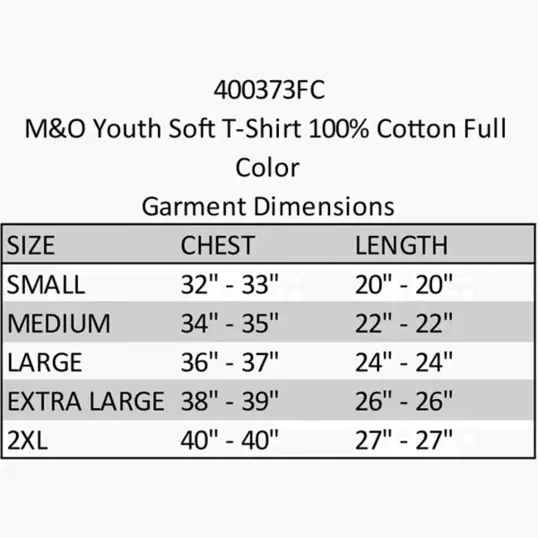 M&O Youth Soft T-Shirt, 100% Cotton — view 5