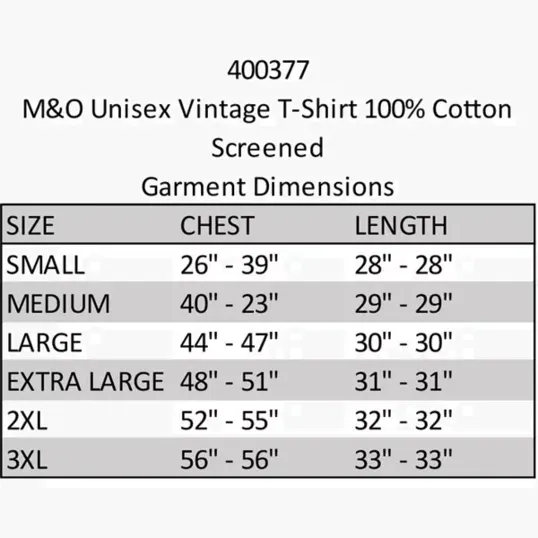 M&O Unisex Vintage T-Shirt, 100% Cotton — view 6