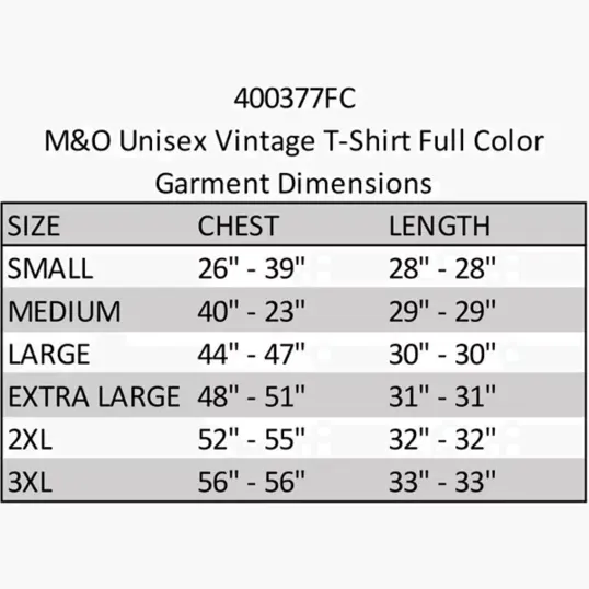 M&O Unisex Vintage T-Shirt, Full Color — view 6