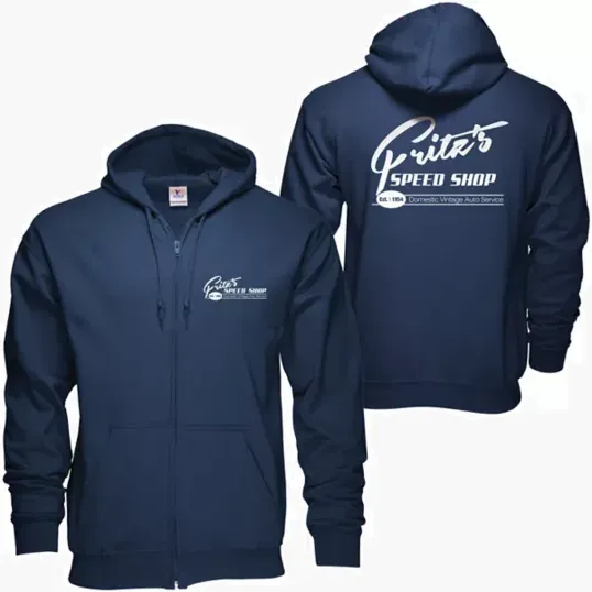 Zippered Hoodie, 50/50 Cotton Polyester — view 3