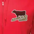 Zippered Hoodie, 50/50 Cotton-Polyester, Embroidered — view 2