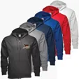 Zippered Hoodie, 50/50 Cotton-Polyester, Embroidered — view 4