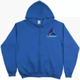 Zippered Hoodie, 50/50 Cotton-Polyester, Embroidered — view 5