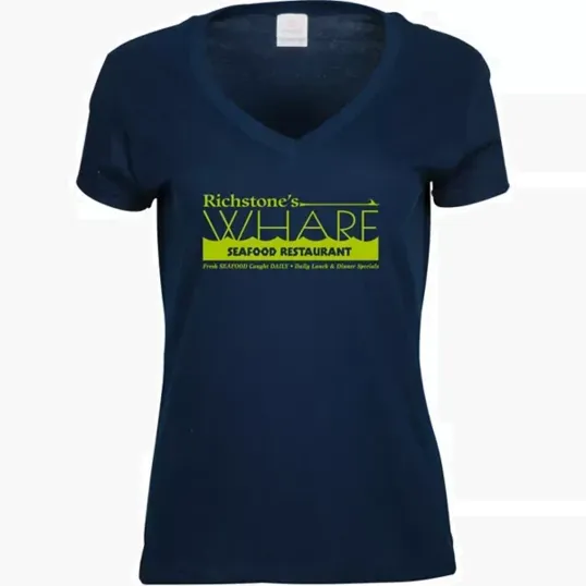 Ladies Cotton V-Neck T-Shirt — view 2