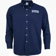 Men's Long Sleeve Twill Dress Shirt with Embroidery