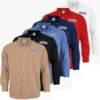 Men's Long Sleeve Twill Dress Shirt with Embroidery — view 3