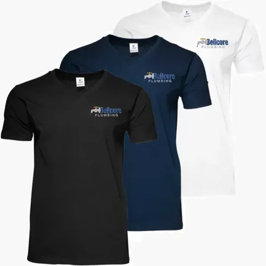 Men's V-Neck T-Shirt, Embroidered — view 3