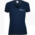 Ladies V-Neck T-Shirt, Embroidered