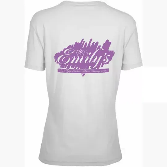 Ladies 100% Cotton White T-Shirt — view 2