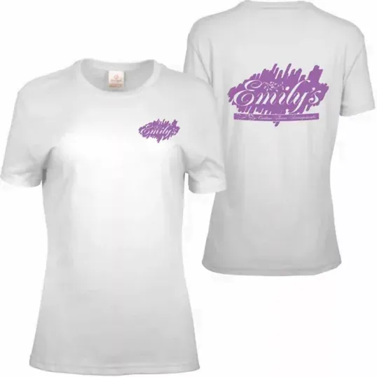 Ladies 100% Cotton White T-Shirt — view 3