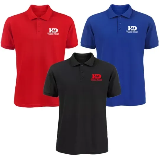 Men's 50/50 Screen Printed Polo Shirt — view 2