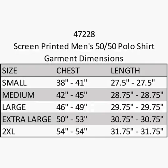 Men's 50/50 Screen Printed Polo Shirt — view 6