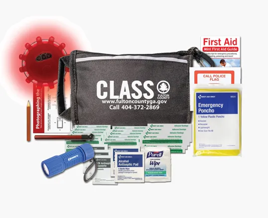 Hi-Vis Auto Emergency Kit with LED Safety Flare