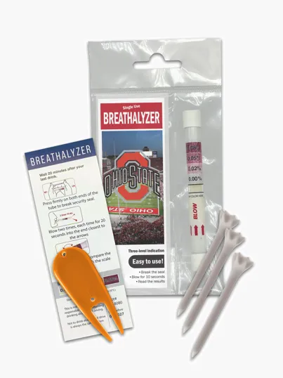 Golfers Single-Use Breathalyzer with Custom Printed Insert