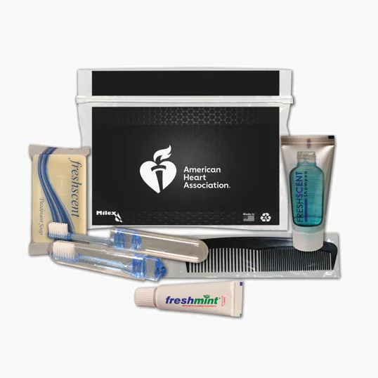 Economy Plus Hygiene Kit with Toothbrush, Toothpaste, Shampoo & Soap