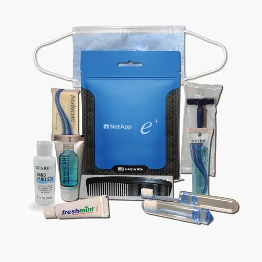 Hygiene Kit with Waterproof Case, 9-Piece Travel Set
