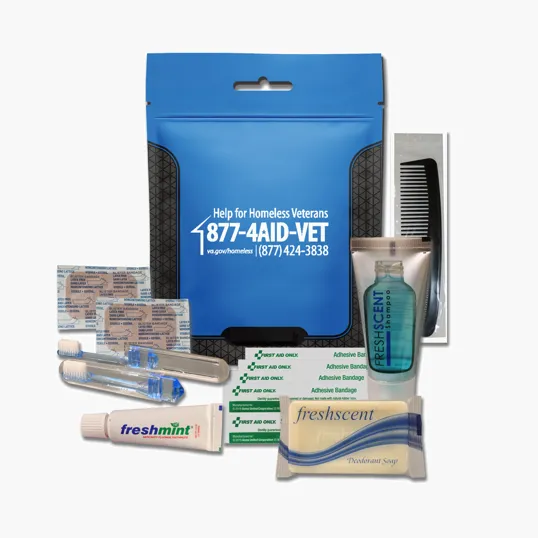 Hygiene Kit with Toothbrush, Toothpaste, Shampoo, Soap, Bandages, and Comb — view 3