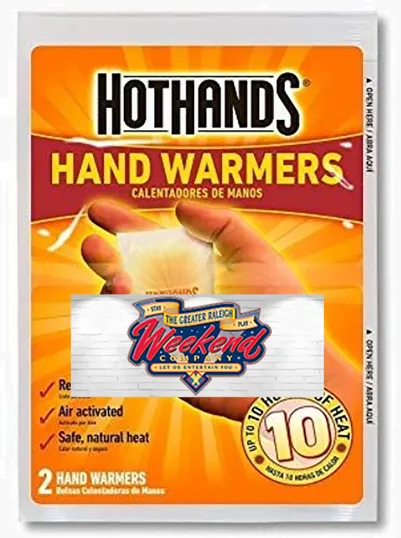 Hand Warmers Pair with Custom Full-Color Label