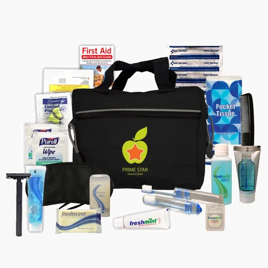 Gold Travel Kit Toiletry Bag
