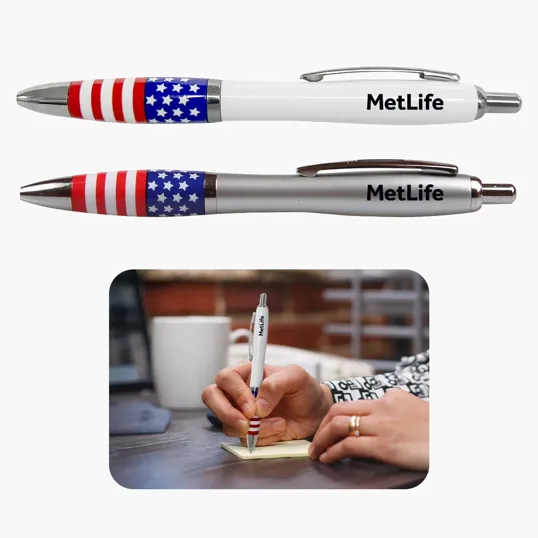 Patriotic American Flag Click Pen — view 3