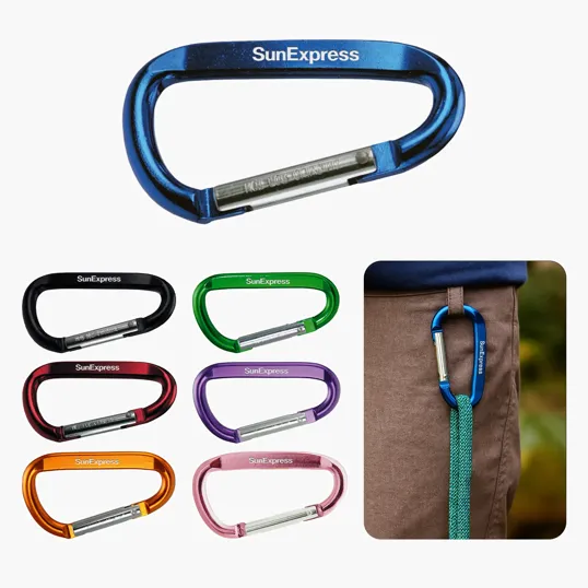 6mm Metal Carabiner Keychain with Single Latch — view 8