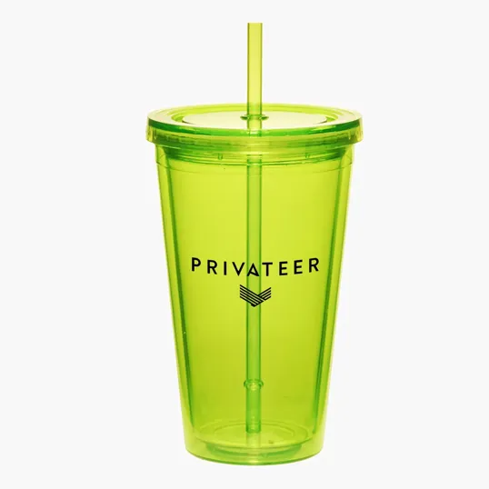 16oz Cup with Straw — view 3