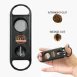 Dual-Action Cigar Cutter with Straight and Wedge Blades — view 2