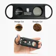 Dual-Action Cigar Cutter with Straight and Wedge Blades