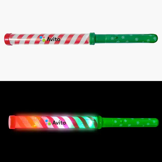 Candy Cane Light Up Wand, 10" — view 2
