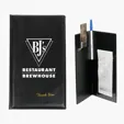 Vinyl Check Holder with Card and Bill Slots
