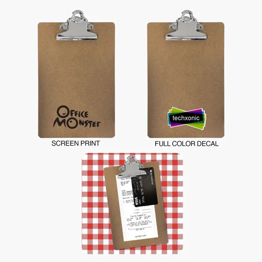 Mini Wood Clipboard with Steel Clip