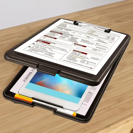 Storage Clipboard with Low-Profile Clip and Hanging Hole — view 2