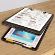 Storage Clipboard with Low-Profile Clip and Hanging Hole — view 2
