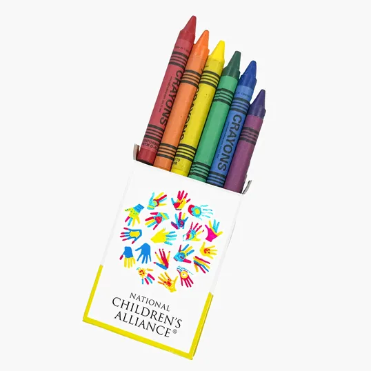 6pk Crayons in Illustrated Box — view 2
