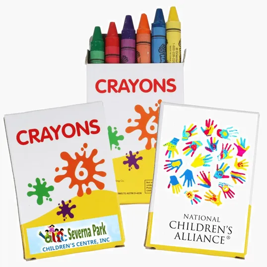 6pk Crayons in Illustrated Box