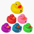 Colorful Duck Squeezable Floating Toy — view 7