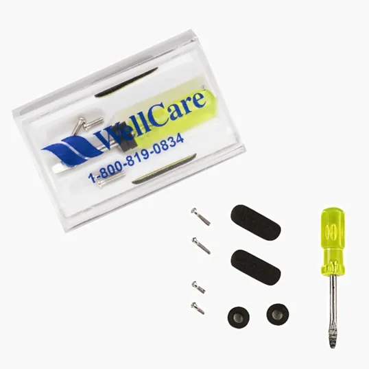 10-Piece Eyeglass Repair Kit with Screwdriver, Screws and Nose Pads