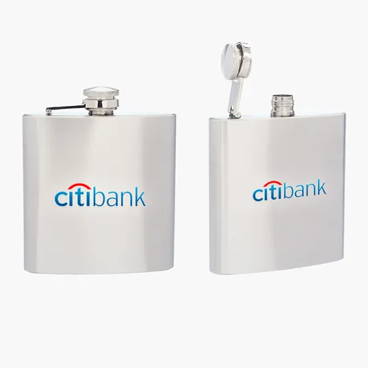 6 oz Stainless Steel Flask — view 2