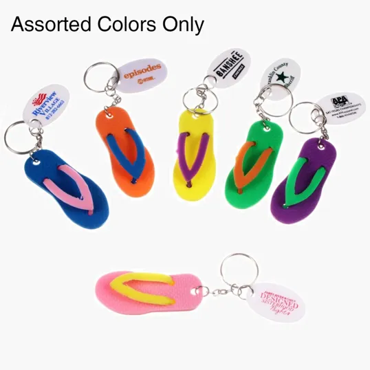 Sandal Keychain with Customizable Disc