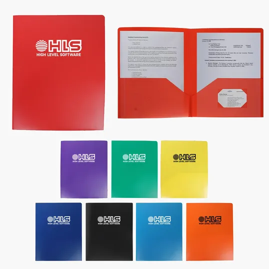 Polypropylene Pocket Folder with Business Card Holder — view 8