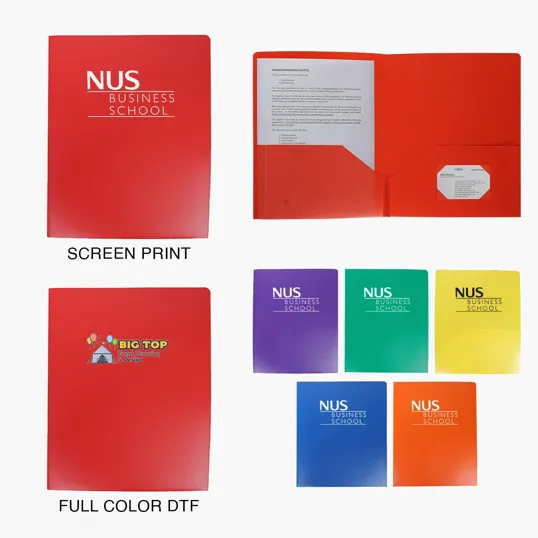 Polypropylene Pocket Folder with Business Card Holder — view 6