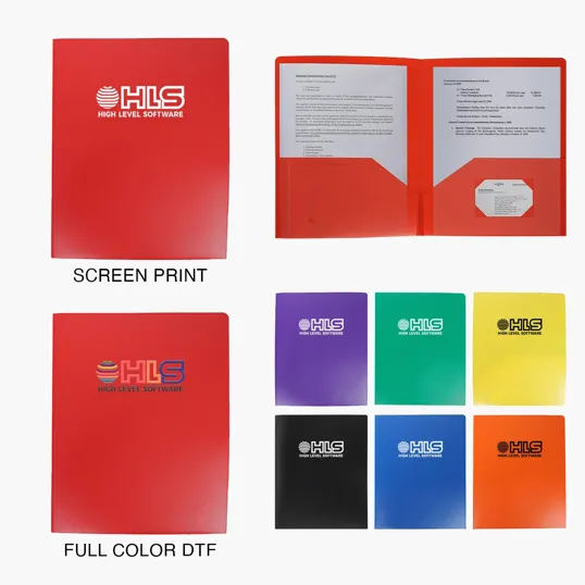 Polypropylene Pocket Folder with Business Card Holder — view 7