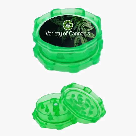 Translucent 2-Piece Plastic Grinder with Magnetic Closure — view 2