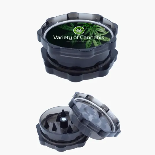 Translucent 2-Piece Plastic Grinder with Magnetic Closure — view 3