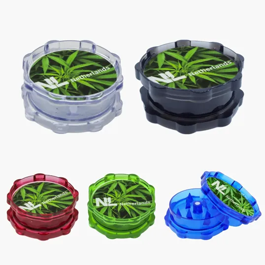 Translucent 2-Piece Plastic Grinder with Magnetic Closure — view 5