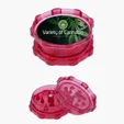 Translucent 2-Piece Plastic Grinder with Magnetic Closure