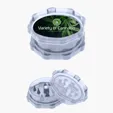 Translucent 2-Piece Plastic Grinder with Magnetic Closure — view 4